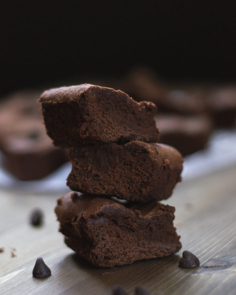 stacked fudgy red wine brownies