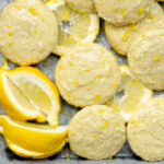 Lemon sugar cookies made with lemon zest and fresh lemon juice.