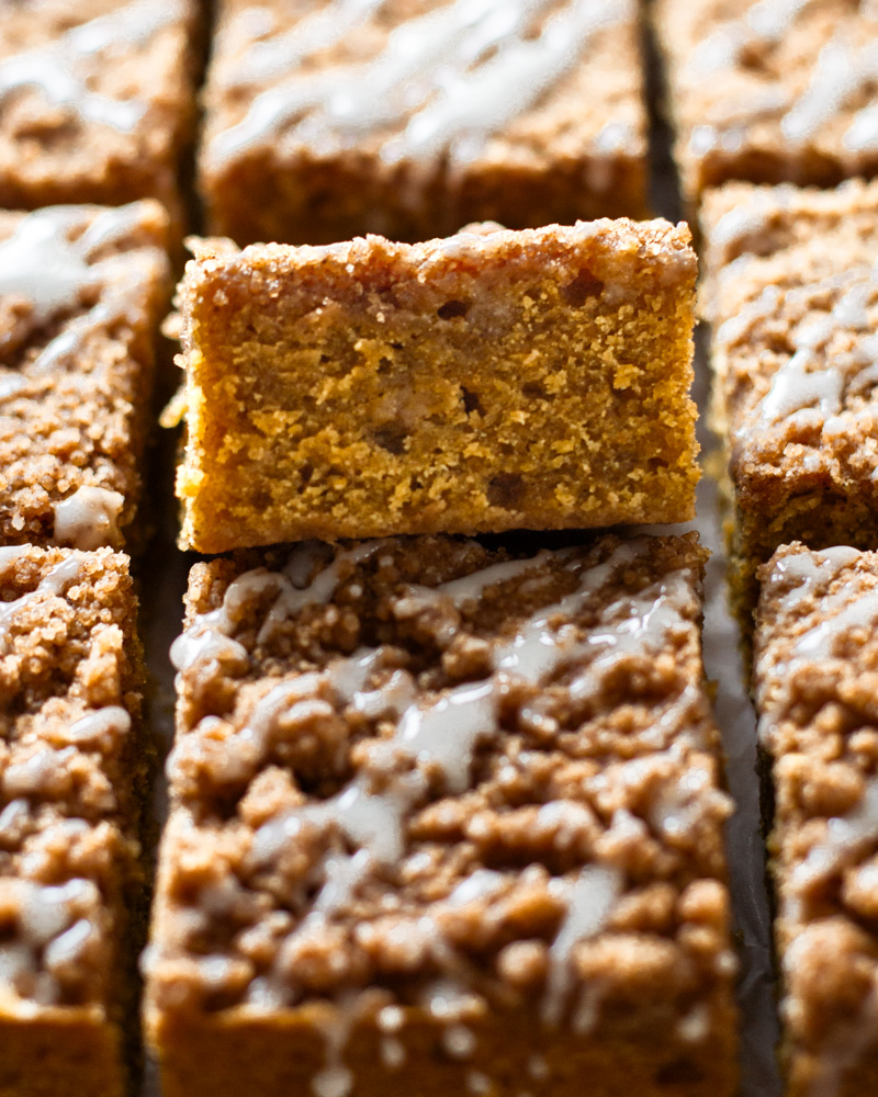 Moist and cozy pumpkin spice coffee cake makes the perfect addition to your fall breakfast.