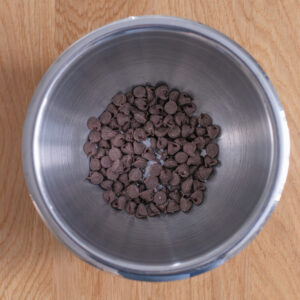 Semi-sweet chocolate chips and kosher salt.